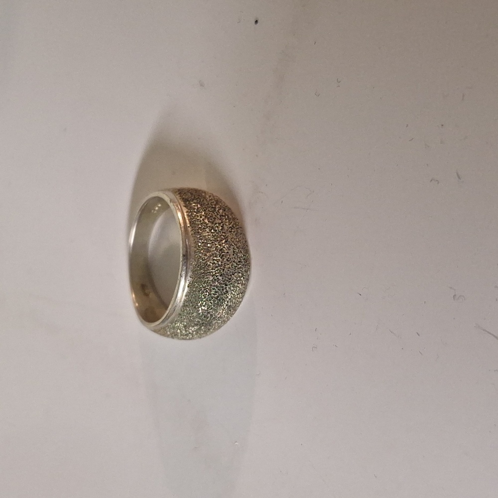 925 Silver Ring With Tiny Diamond Chips - image 1